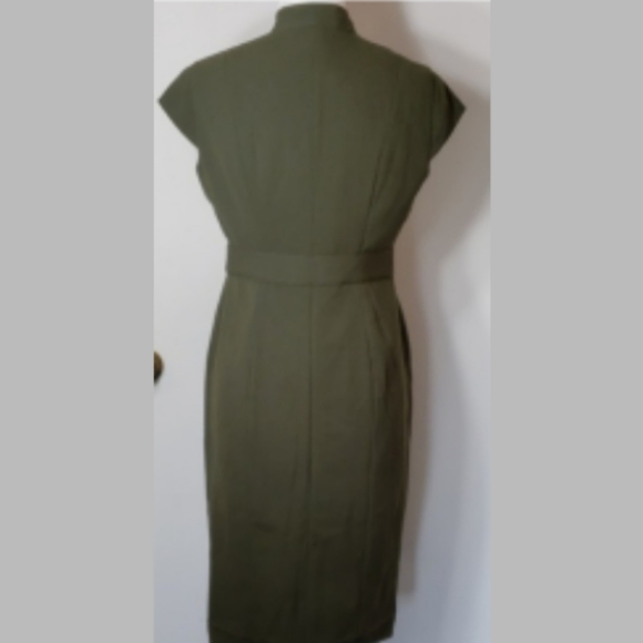 New Directions Midi Dress Cap Sleeves Botton Front - Picture 4 of 6